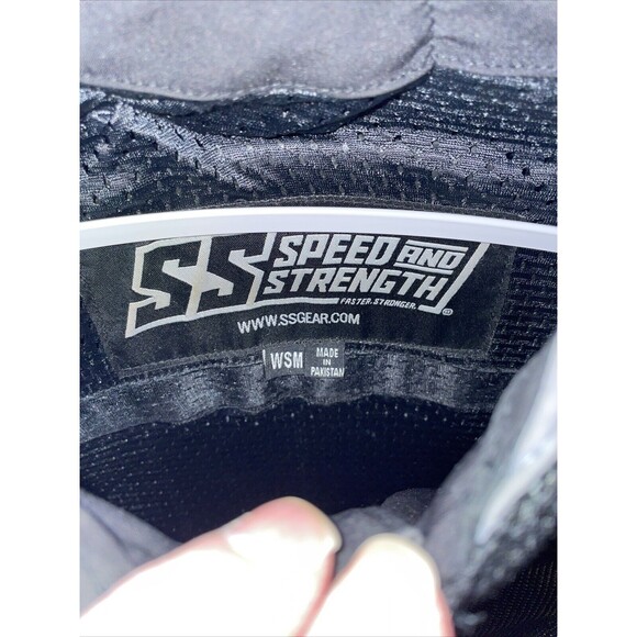 Speed & Strength Women’s Armored Motorcycle Jacket Size Medium Black Silver Zip - Picture 2 of 12